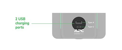 APC UPS 1200VA Line Interactive UPS Battery Backup, BVK1200M2 Backup Battery with AVR, 2 USB Charging Ports (Type C/Type A), Back-UPS Uninterruptible Power Supply