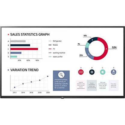 LG 50 UHD, 330 nit, HDMI(3),RS232C in/Out,