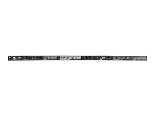 Tripp Lite 14.5kW 3-Phase Switched PDU, LX Interface, 200/208/240V Outlets (24 C13/6 C19), LCD, Hubbell CS8365C, 1.8m/6
