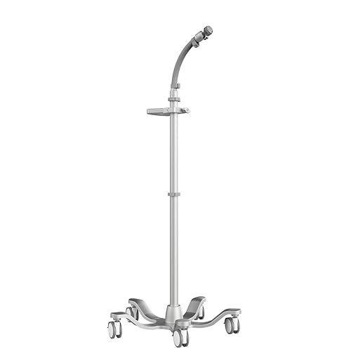 The Joy Factory Agile Go Magnet Mobile Tablet Cart Commercial Grade Heavy Duty Floor Stand with MagConnect gooseneck Quick Connect arm MagConnect Compatible for iPad/Surface Pro (RMU101)