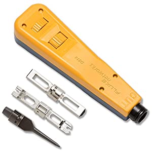 Flukenetworks Fluke Networks 10055501 D814 Impact Punch Down Tool with EverSharp 110 &amp; EverSharp 66 Blades plus a Wood Screw Starter Punch With Eversharp 110, 66 Blade &amp; Free Blade