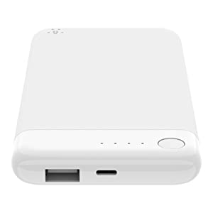 Belkin Boost Charge Power Bank 5K with Lightning Connector (MFi-Certified 5000 mAh Portable Charger for iPhone/iPad/AirPods), White White 5000 mAh