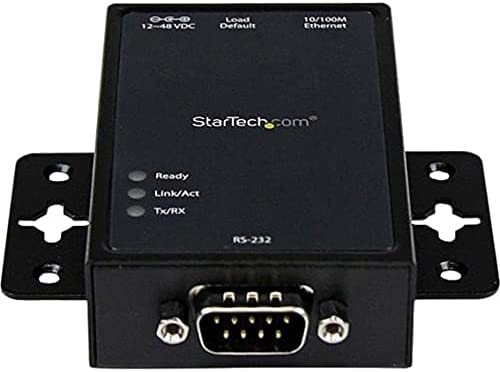 StarTech.com 1 Port RS232 to Ethernet IP Converter / Device Server - Aluminum - Serial over IP Device Server - Serial to IP Converter (NETRS2321P)