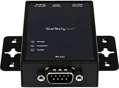 StarTech.com 1 Port RS232 to Ethernet IP Converter / Device Server - Aluminum - Serial over IP Device Server - Serial to IP Converter (NETRS2321P)