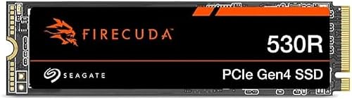 Seagate FireCuda 530R SSD 4TB Internal Solid State Drive - M.2 PCIe Gen4 ×4 NVMe 1.4, speeds up to 7400MB/s, 5050TBW, 1.8M MTBF with Rescue Services (ZP4000GM3A063) 4TB 530N