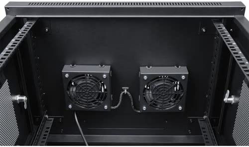 Tripp Lite Wall-Mount Roof Fan Kit, 2 High-Performance Fans, 120V, 210 CFM, 5-15P Plug, 2-Year Warranty (SRFANWM)