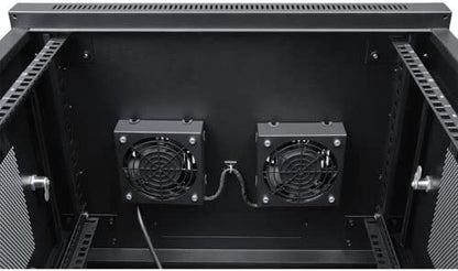 Tripp Lite Wall-Mount Roof Fan Kit, 2 High-Performance Fans, 120V, 210 CFM, 5-15P Plug, 2-Year Warranty (SRFANWM)