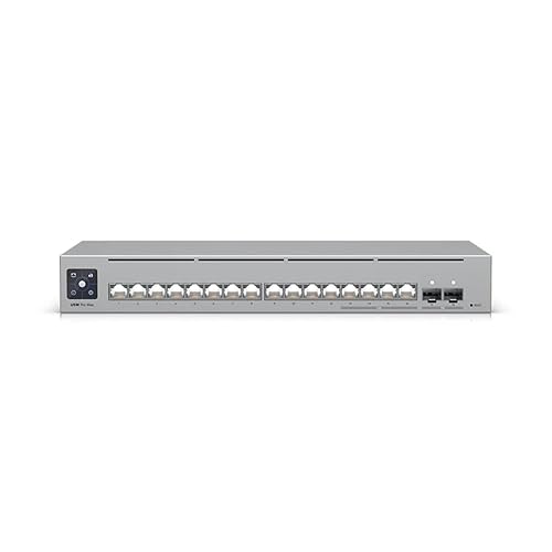 Ubiquiti Pro Max Layer 3 Switch - 16 Ports - Manageable - Gigabit Ethernet, 2.5 Gigabit Ethernet, 10 Gigabit Ethernet - 1000Base-T, 10GBase-X, 2.5GBase-T - 3 Layer Supported - 25 W Power Consumption - Twisted Pair, Optical Fiber - Desktop, Wall Mountable