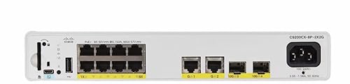 Cisco Catalyst C9200CX-8P-2X2G Ethernet Switch - 8 Ports - Manageable - Gigabit Ethernet, 10 Gigabit Ethernet - 1000Base-T, 10GBase-X - 3 Layer Supported - Modular - 240 W PoE Budget - Twisted Pair, O