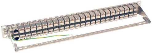Tripp Lite 48-Port Cat6a Patch Panel STP Shielded RJ45 Ethernet 1U Rackmount TAA (N254-048-SH-6A) 48-Port Cat6a Shielded