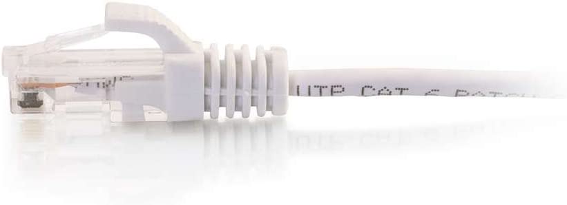 C2g/ cables to go C2G 01186 Cat6 Snagless Unshielded (UTP) Slim Ethernet Network Patch Cable, White (3 Feet) 3'