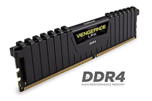 Corsair CMK32GX4M2A2666C16 Vengeance LPX 32GB (2x16GB) DDR4 DRAM 2666MHz (PC4-21300) C16 Memory Kit - Black Black 32GB Kit (2x16GB) 2666MHz