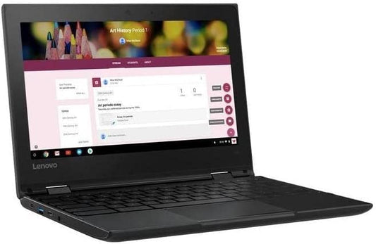 Lenovo 500e Chromebook 2nd Gen 11.6" Touchscreen Convertible 2 in 1 Chromebook - HD - 1366 x 768 - Intel Celeron N4120 Quad-core (4 Core) 1.10 GHz - 8 GB Total RAM - 64 GB Flash Memory - Black