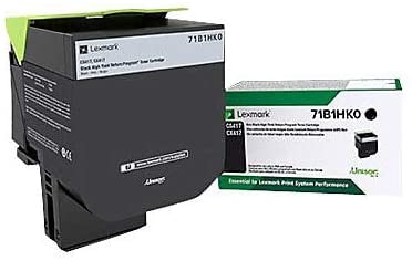 Lexmark 71B1HK0 CS417dn CX417de CS517de CX517de Black High Yield Return Program Cartridge Toner