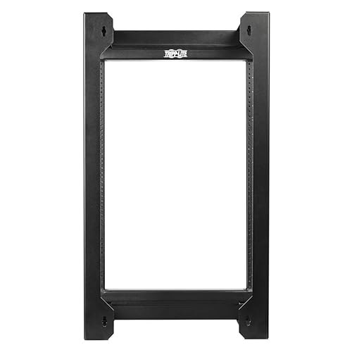 Tripp Lite 16U Wall-Mount Open Frame Server Rack Enclosure, 2-Post, Hinged Front, Heavy-Duty Steel, 12-24 Threaded & Numbered Mounting Holes, 5-Year Warranty (SRWO16US)