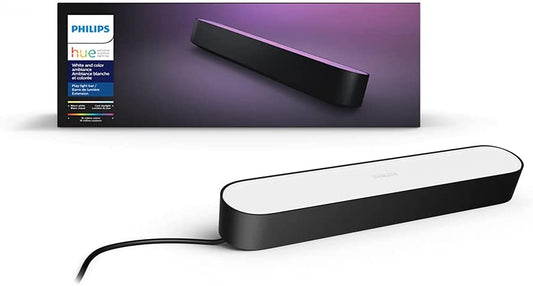 Philips Hue Play White &amp; Color Smart Light Extension, Hub Required/NO Power supply included (Smart Lighting Compatibility with Amazon Alexa, Apple Homekit &amp; Google Home) Extension (No Plug) Black