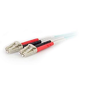 C2g/ cables to go C2G 00998 OM4 Fiber Optic Cable - LC-LC 50/125 Duplex Multimode PVC Fiber Cable, Aqua (6.6 Feet, 2 Meters)