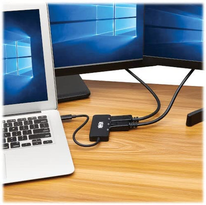 Tripp Lite USB-C Three-Monitor DisplayPort Adapter, Windows &amp; MacBook Pro, 8K @ 30Hz 4:4:4 Single Output, 4K @ 60Hz 4:4:4 Single/30Hz Dual, HDCP 2.2, HDR, 1.4 Alt Mode, 3-Year Warranty (U444-3DP-MST)