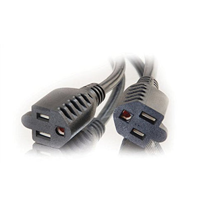 C2G 29805 16 AWG 1-to-2 Power Cord Splitter - 1 NEMA 5-15P to 2 NEMA 5-15R, TAA Compliant, Black (3 Feet, 0.91 Meters) Splitter 1 to 2 3 Feet