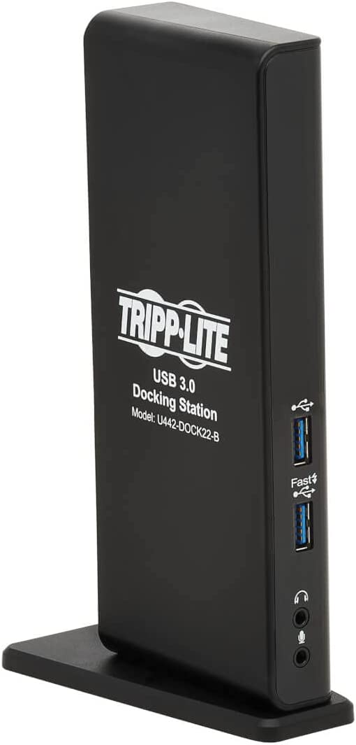 Tripp Lite Double Monitor USB-A/USB-C Dock Universal Laptop Docking Station Hub, HD 1080p @ 60 Hz, Two HDMI Ports, Six USB-A 3.2 Port Hub, Gigabit Ethernet Port, 1-Year Warranty (U442-DOCK22-B)