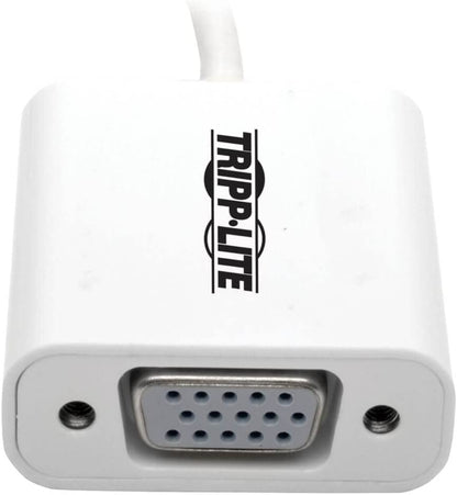Tripp Lite USB C to VGA Video Adapter Converter1080p, M/F, Thunderbolt 3 Compatible, USB Type C, USB-C, USB Type-C, 6in (U444-06N-VGA-AM),White VGA DP Alternate Mode