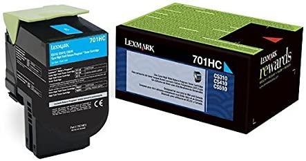 Lexmark, LEX70C1HC0, 70C1H Toner Cartridge, 1 Each Cyan