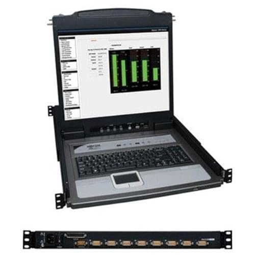 Tripp Lite NetDirector Console RM LCD KVM Switch with 8 Cables - Steel Housing