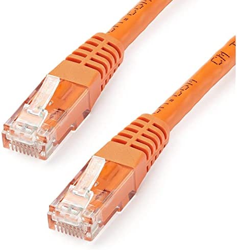 StarTech.com 100ft CAT6 Ethernet Cable - Orange CAT 6 Gigabit Ethernet Wire -650MHz 100W PoE++ RJ45 UTP Molded Category 6 Network/Patch Cord Fluke Tested UL/TIA Certified (C6PATCH100OR) Orange 100 ft / 30 m 1 Pack