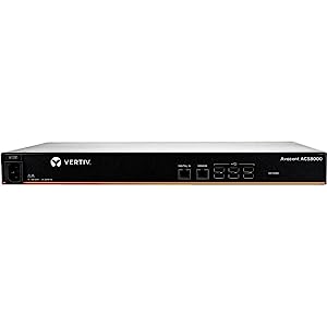 Vertiv Avocent ACS8000 Serial Console, 8 Port Serial Console Server, Gigafit fiber Connectivity, USB Sensor Port, Remote Data Center and Out of Band Management, Single AC Power (ACS8008SAC-400), Black Base Model 8-Port, Single AC