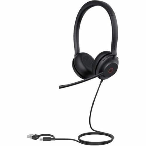 Yealink USB Wired Headset - Microsoft Teams Certification - Stereo - USB Type A, USB Type C - Wired - 32 Ohm - 20 Hz to 20 kHz - Over-the-head - Binaural - Supra-aural - 4.92 ft Cable - Noise Cancelling, Electret Condenser Microphone