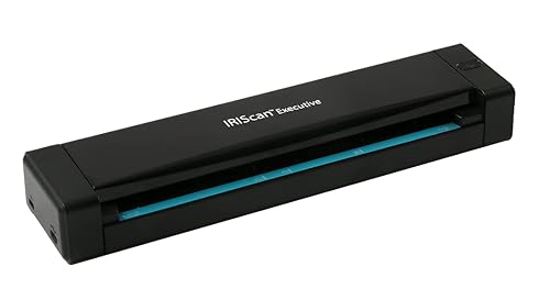 IRISCan Executive 4 Duplex Portable Mobile Document & Receipts Portable Color Scanner USB Powered, 1Click Scan to PDF, Full OCR 138 Languages, Scan to PDF/Word/XLS/JPG/Cloud/,Business Cards & Receipts