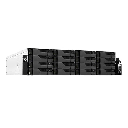 Asustor Lockerstor 16 Pro Gen2 AS7216RDX 16 Bay NAS, AMD Ryzen 7 Pro 7745 8-Core 3.8GHz CPU, Dual 1GbE Ports, Dual 10GbE Ports, 16GB RAM ECC DDR5, 3U Rackmount Server Enterprise NAS (Diskless)