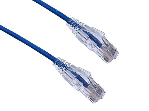 Axiom 50FT CAT6A BENDNFLEX Ultra-Thin SNAGLESS Patch Cable 650MHZ (Blue)