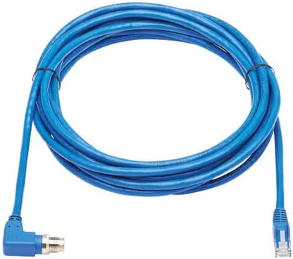 Tripp Lite M12 X-Code Right-Angle to RJ45 Cat6 Ethernet Cable (M/M), 1 Gbps, UTP, UL CMR-LP Certified for 60W PoE, Heavy-Duty IP68 Rating, 32.8 Feet / 10 Meters, (NM12-604-10M-BL) Right-Angle M12 to RJ45 32.8 ft / 10M