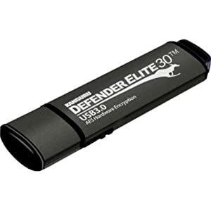 Kanguru solutions Defender Elite30, Hardware Encrypted, Secure, SuperSpeed USB 3.0 Flash Drive,
