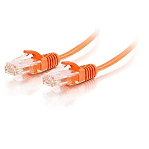 C2g/ cables to go C2G 01175 Cat6 Snagless Unshielded (UTP) Slim Ethernet Network Patch Cable, Orange (1 Feet) 1'