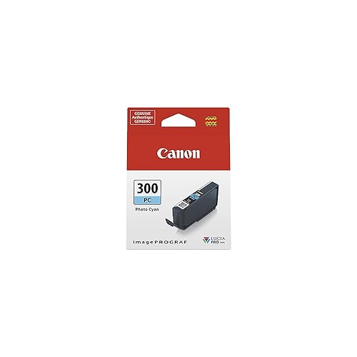 Canon PFI-300 Lucia PRO Ink, Photo Cyan, Compatible to imagePROGRAF PRO-300 Printer, Standard (4197C002)