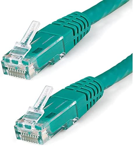 StarTech.com 4ft CAT6 Ethernet Cable - Green CAT 6 Gigabit Ethernet Wire -650MHz 100W PoE++ RJ45 UTP Molded Category 6 Network/Patch Cord w/Strain Relief/Fluke Tested UL/TIA Certified (C6PATCH4GN) Green 4 ft / 1.22 m 1 Pack