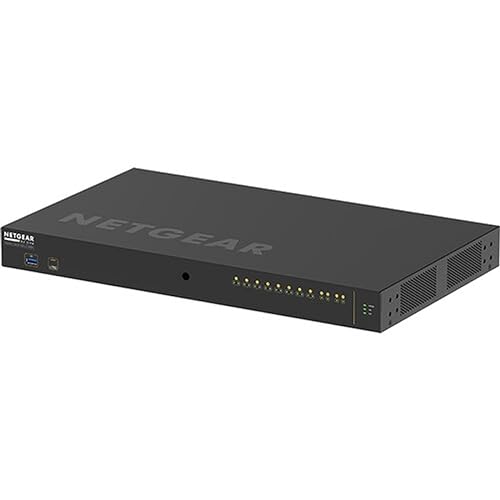 Netgear AV Line M4250-10G2XF-PoE++ Ethernet Switch - 10 Ports - Manageable - 3 Layer Supported - Modular - 720 W PoE Budget - Optical Fiber, Twisted Pair - PoE Ports - 1U High - Rack-mountable - Lifet