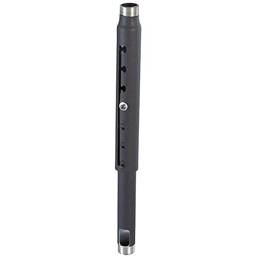 Chief Adjustable Extension Column - 18-24" Extension - Black - Aluminum - 500 lb - Black