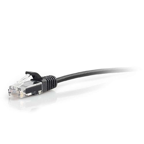 C2G 01099 Cat6 Cable - Snagless Unshielded Slim Ethernet Network Patch Cable, Black (1.5 Feet, 0.45 Meters) 1.5-feet Black