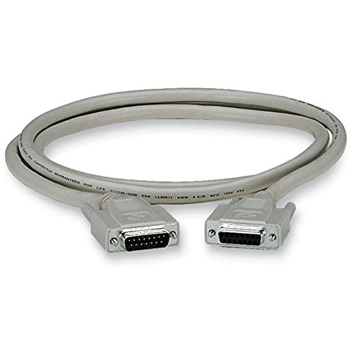 Black Box DB15 Molded Shielded Data Cable M/F 25Ft. with Thumbscrews