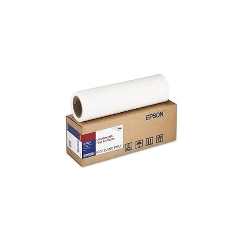 Epson Fine Art Papers - 90 Brightness - 98% Opacity - 24" x 50 ft - 250 g/m² Grammage - Smooth - White - 1 / Roll