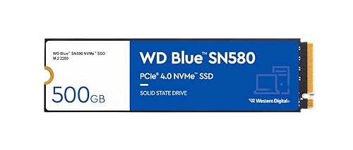 Western Digital Blue SN580 M.2 500 GB PCI Express 4.0 TLC NVMe