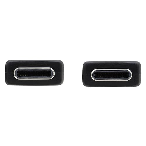 Tripp Lite USB-C Flat Cable, Flat USB C to USB C Cable, USB 3.1 Gen 2, 10 Gbps, 5A Rating, Thunderbolt 3 Compatible, Black, 16 in (U420-16N-G25AFL)