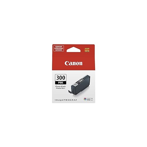 Canon PFI-300 Lucia PRO Ink, Photo Black, Compatible to imagePROGRAF PRO-300 Printer, Standard (4193C002)
