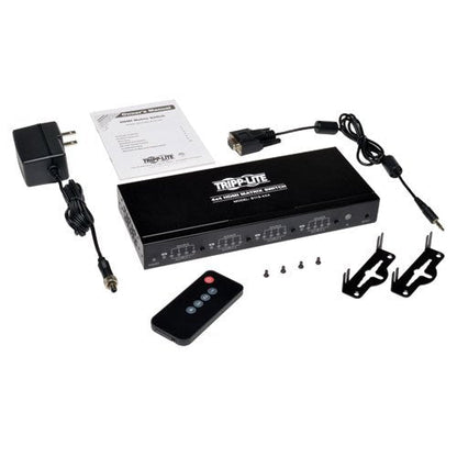 Tripp Lite 4x4 HDMI Matrix Switch for Video and Audio 1920x1200 at 60Hz / 1080p(B119-4X4), Black 4x4 Matrix