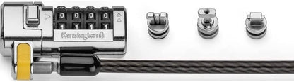 Kensington ClickSafe Universal Combination Laptop Lock - Master Coded - Carbon Steel, Plastic - 5.91 ft - for Notebook