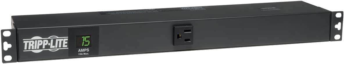 Tripp Lite Metered PDU, 15A, 13 Outlets (5-15R), 120V, 5-15P, 100-127V Input, 15 ft. Cord, 1U Rack-Mount Power, 2 Year Warranty (PDUMH15) Metered (15 ft. Cord) PDU
