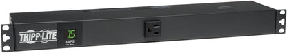 Tripp Lite Metered PDU, 15A, 13 Outlets (5-15R), 120V, 5-15P, 100-127V Input, 15 ft. Cord, 1U Rack-Mount Power, 2 Year Warranty (PDUMH15) Metered (15 ft. Cord) PDU